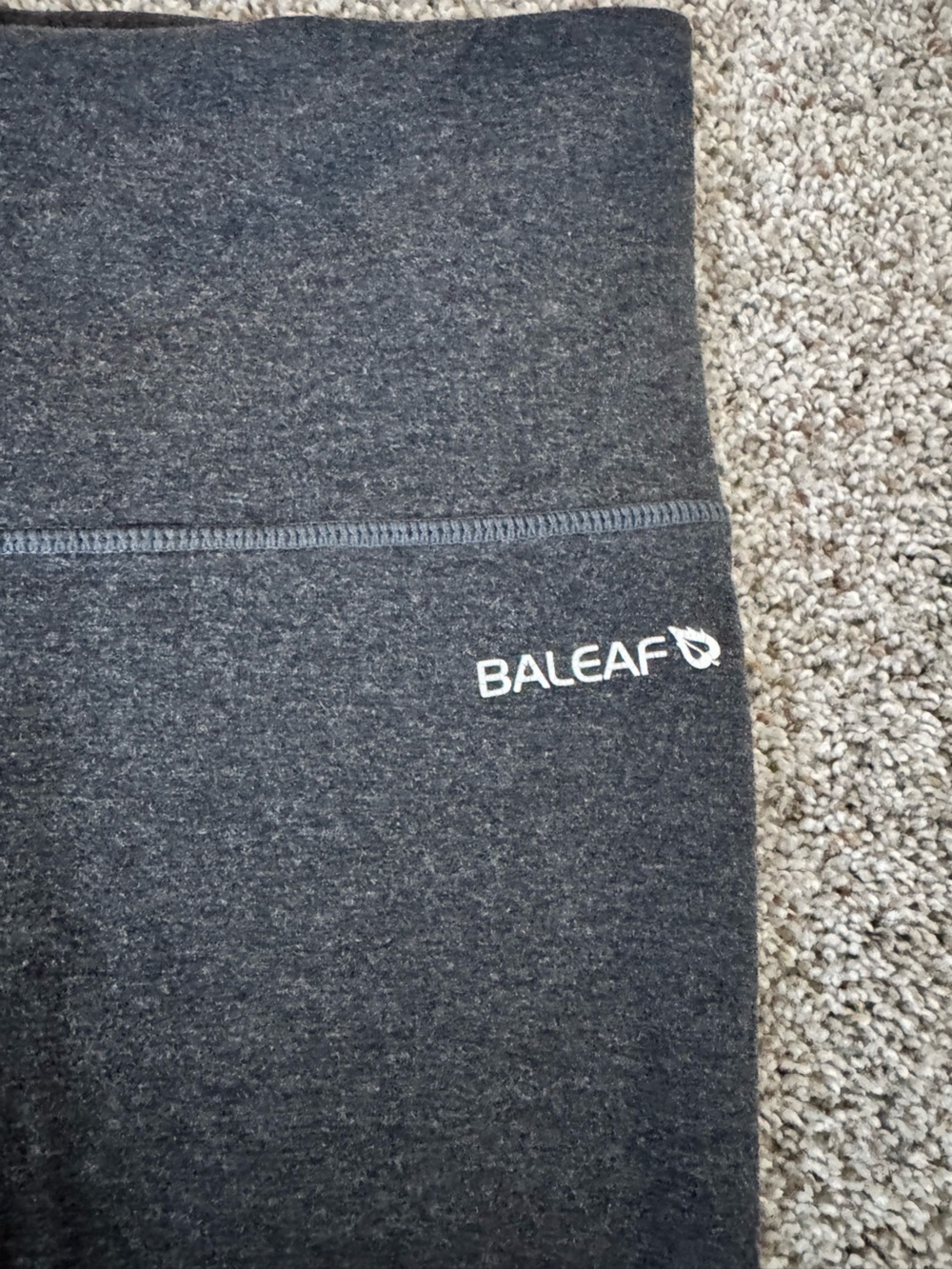 Baleaf charcoal Capri Leggings with Wide Waistband - Picture 2 of 4